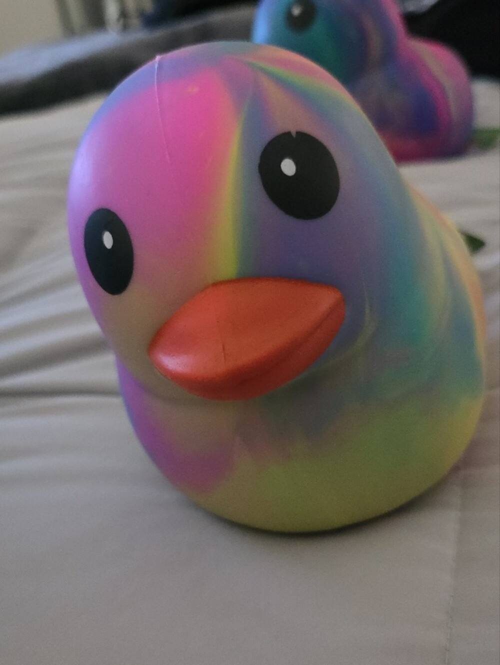Sunny Days Jumbo Squeezy Duck – Tie-dye Squishy Stress Relief Toy - Picture 4 of 5